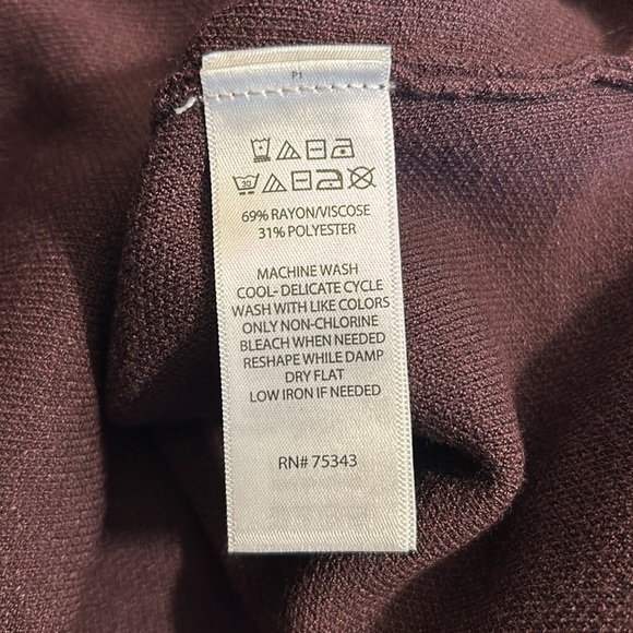 NWT Nicole Miller Knit Sweater Dress Brown Medium - Picture 7 of 7